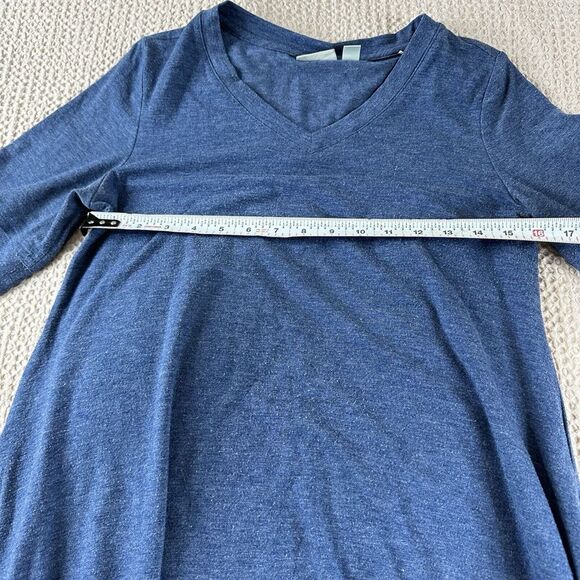 2! LOGO Lounge BY LORI GOLDSTEIN HANDKERCHIEF HEM JERSEY KNIT Dresses Small Cozy - Picture 4 of 14